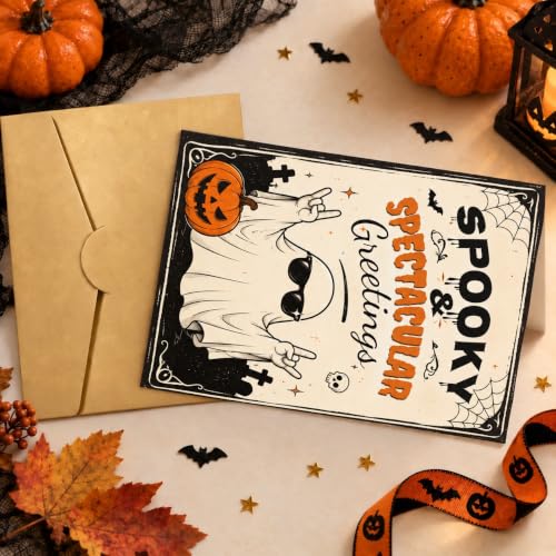 YoourLinee Halloween Cards and Envelope — Warm Halloween Wishes Inside - image 5