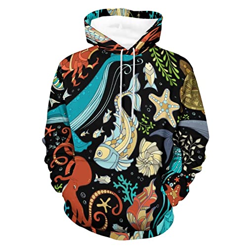 Sweat biologie marine UMENG avec manches longues et capuche confort