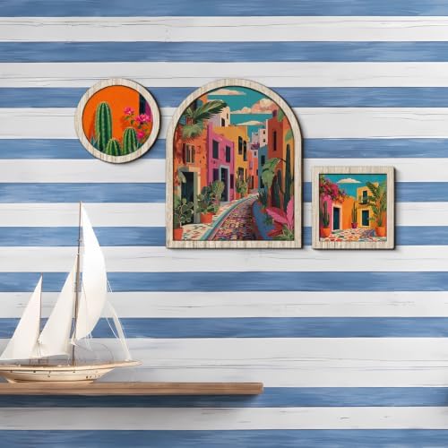 3 Pcs Vibrant Colorful Mexican Wall Art, Framed Mexican Folk Art Wall Decor — view 6