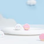Kuitmor Bouchons de poignée de pouce compatibles avec l'interrupteur Nintendo 2, Bouchons de poignée pour interrupteur en silicone 2025, 4pcs, Style mignon chien, rose & blanc