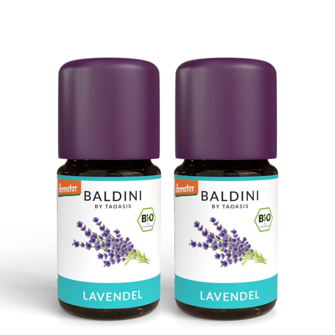 Baldini - Organiczny Olejek Lawendowy, 100% Naturalny Zapach z Francji, Ekologiczny Aromatyczny, 2 x 5 ml