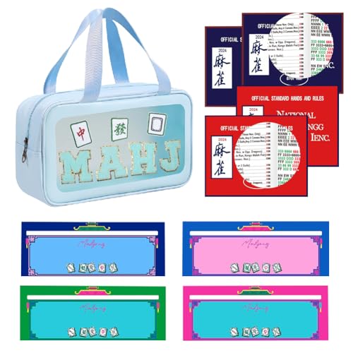Bolsa práctica para accesorios de Mahjong 4 piezas
