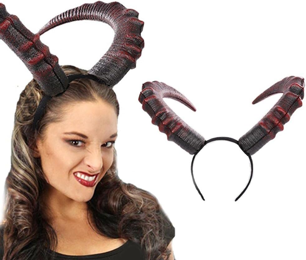 Girls' Halloween Devil Horns Headband Devil Horn Hair Accessory Prom Headband for Masquerade Carnival Halloween