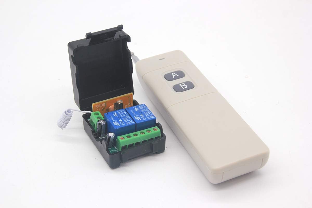 dc 12v Wireless Remote Control Switch 2-Channel Remote Control 2000 Meters Long Distance dc Access Control Remote Control Switch Farm Agriculture Switch Relay Output Water Pump Motor Lighting