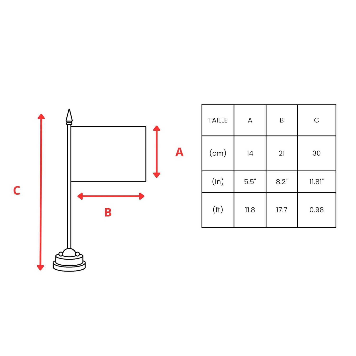 Pixelforma 表 モンテの旗 14 x 21 cm