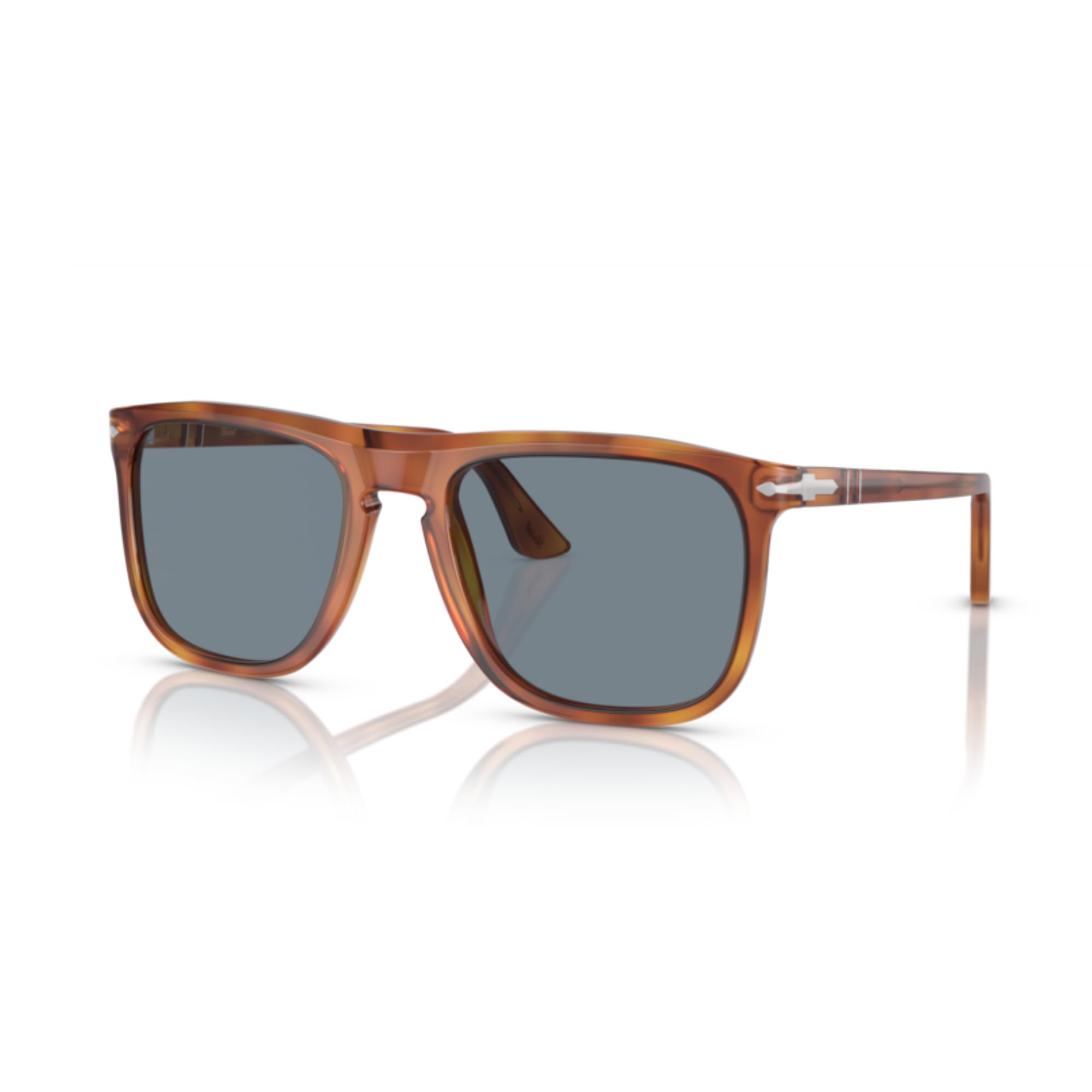 Persol PO3336S 96/56 54MM Terra Di Siena/Crystal Lens Blue Aviator Sunglasses for Men for Women +BUNDLE with ACCESSORY EYEWEAR KIT