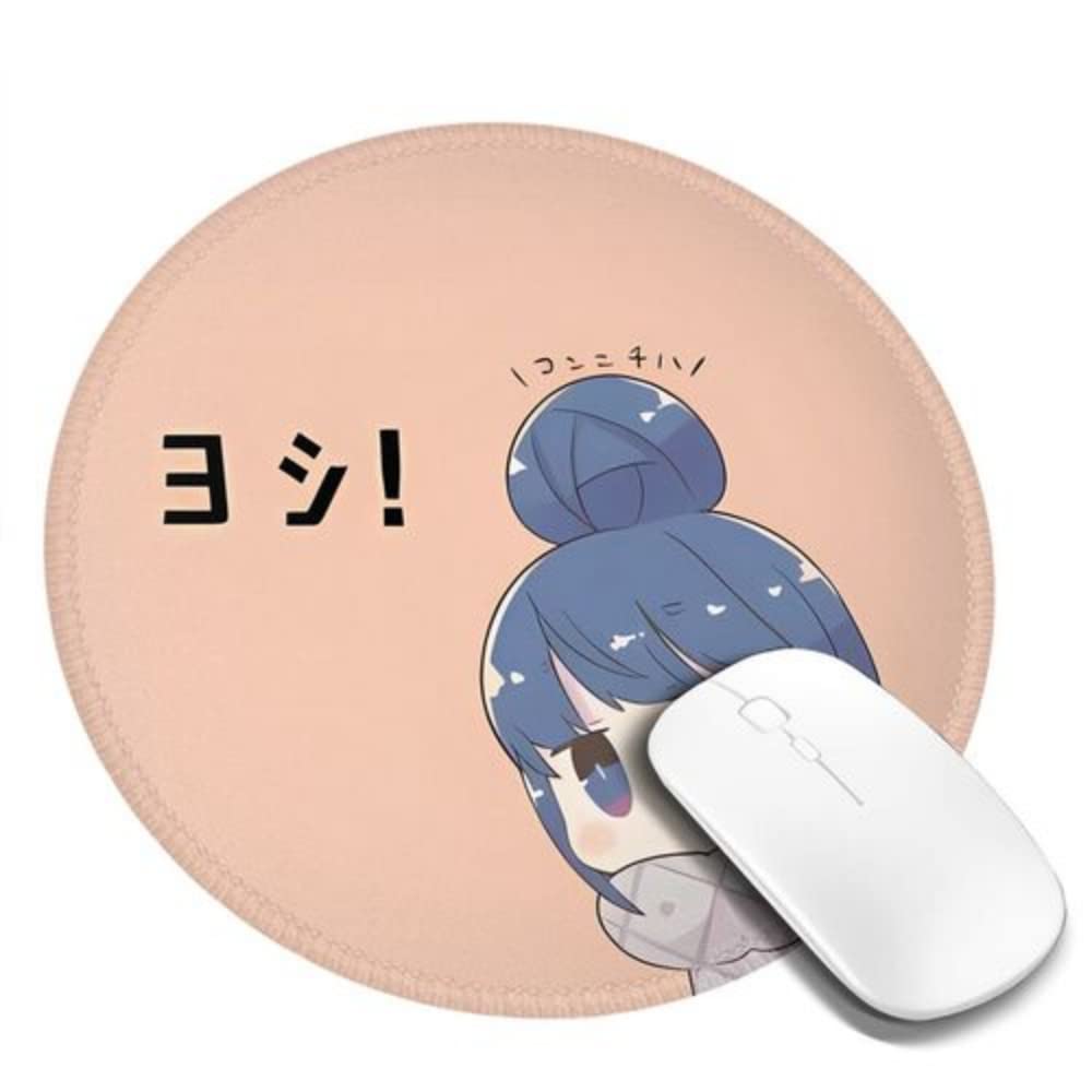 Amazon | ゆるキャン 現場猫 マウスパッド 円型 ラバー 仕事/自宅用