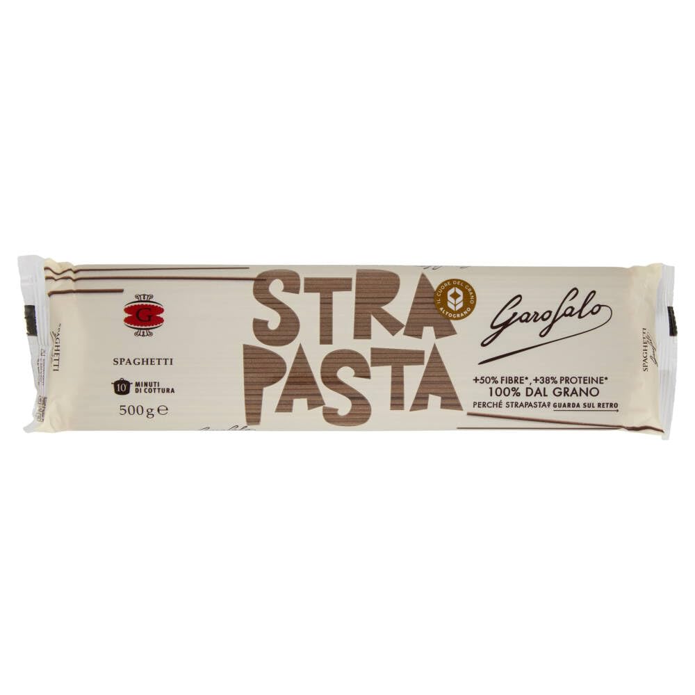 Italian Gourmet Spaghetti 24×500 g – StraPasta aus Hartweizengrieß, lange Nudeln für Sugo, Ragù & Pasta Klassiker, 12 kg, laut Hersteller +50% Ballaststoffe & +38% Protein + Italian Gourmet Polpa