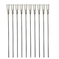 Vista 2 de LTKJ 100 agujas dispensadoras romas punta de aguja de jeringa para pegamento de tinta líquido 16GA 4 pulgadas/3.9 in de longitud
