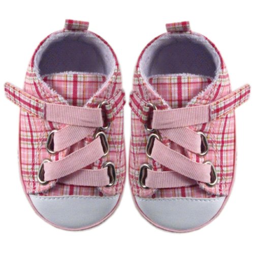 Luvable Friends Plaid Sneaker For Baby, Pink, 0-6 Months #TOP9