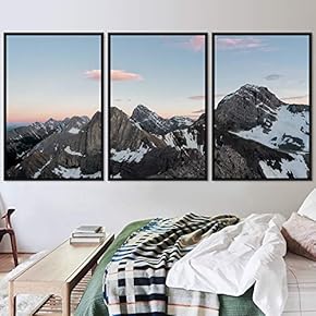 signwin 3 Piece Framed Canvas Wall Art Snow...