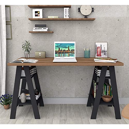 Escrivaninha Cavalete Self Appunto Castanho/Preto