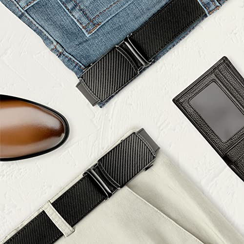Image of Men's Leather Ratchet Belt, 1 3 /8 inch Wide, Cut-to-Fit | 1 /5 inch micro-adjust fit, trim-to-fit leather strap and smooth auto-lock buckle for dress, business, jeans and gift-ready wear
