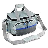 Obemisk Tackle Bag, Water-Resistant Fishing Storage Bag with Non-slip Base and Padded Shoulder Strap