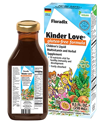 Salus Haus - Childrens Multivitamin Kinder Love Liquid 8.5 Ounce Small - Vitamins A, B, C, D, E, Calcium, Magnesium - Kosher, Non Gmo, Vegetarian #TOP9