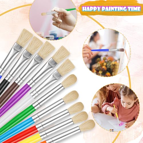 Ygaohf PBS001 Paint Brushes For Kids, 22 Pcs Round And Flat Paint Brush Set thumb #6