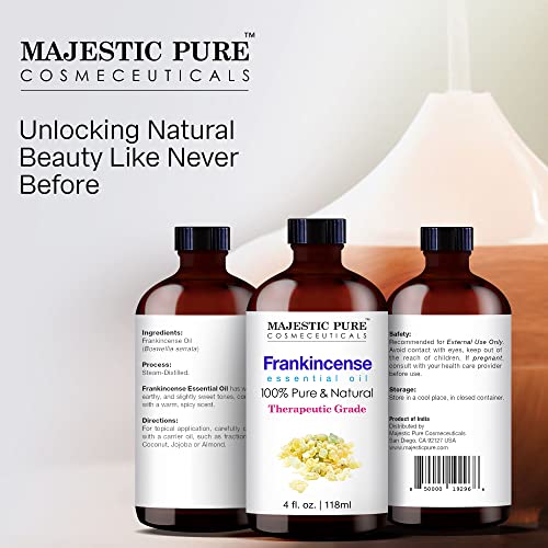 Majestic Pure Frankincense Essential Oil, Therapeutic Grade, Pure And Natural Premium Quality Oil, 4 Fl Oz #TOP6