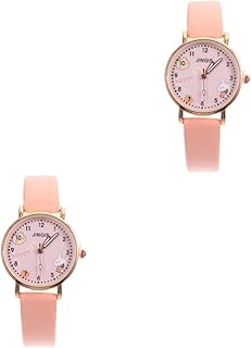 2 Pçs Lindo Relógio Fresco Conjuntos Bonitos Relógio Pulseira Conjunto De Relógio Para Crianças Relógio De Desenho Animado E Conjunto De Pulseira Design Adorável Relógio De