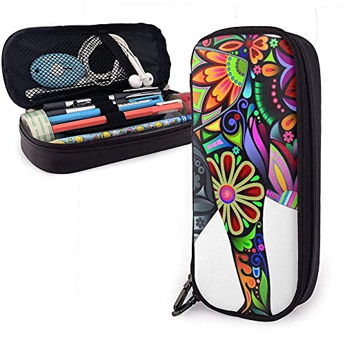 Preisvergleich Produktbild Eine speziell entwickelte Elefanten Leder Federmäppchen, Bleistift Tasche Stifthalter stationären Fall