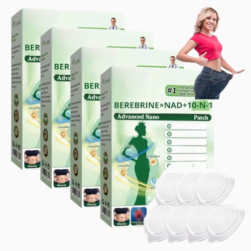 Amavheaf Moringa 10-In-1 Nano Microdarts Patch 2026 New Berberine Patches Natural Body Slim Patchs For Women And Men Suitable for All Skin Types (4 box-28pes)