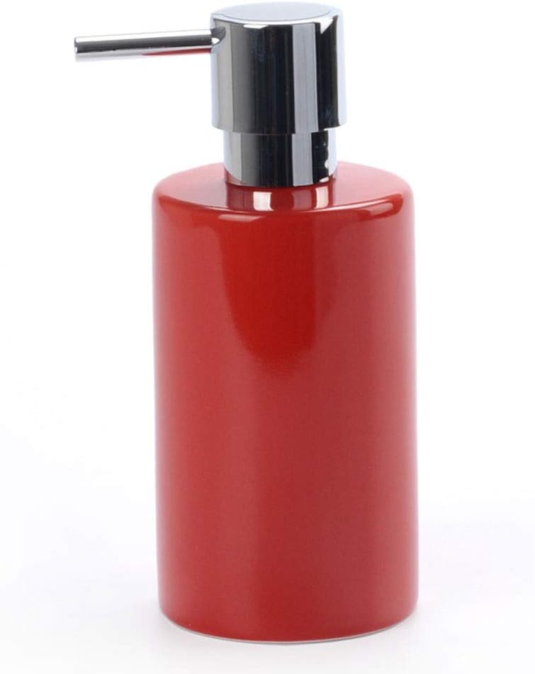 Counter Soap Dispenser Simple Nordic Style Shampoo Bottle Empty Cosmetic Bottle Ceramic Soap Dispenser Perfect for Kitchen Counter or Kitchen Sink (Color : Red, Size : 2Pack)