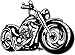 Produktbild easydruck24 Wandtattoo Custom Bike, Art. Nr. kfz_519, Schwarz/Weiß, Harley Moped Chopper, Tattoo für die Wand, Matt laminiert, Vergilbungsfrei, Raufaser geeignet (1200mm x 870mm)