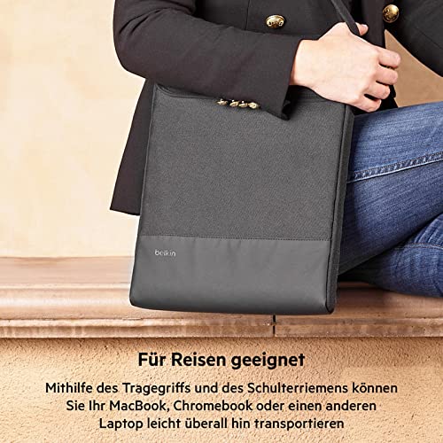 Belkin Laptop-Schutzhülle, kompatibel mit Laptops, Tablets und ChromeBooks der Größen 11 bis 13 Zoll sowie MacBook Pro 13, Air, iPad Pro 11, 12,9 Zoll; zum Geräteschutz; mit Schulterriemen und Griff – Bild 6