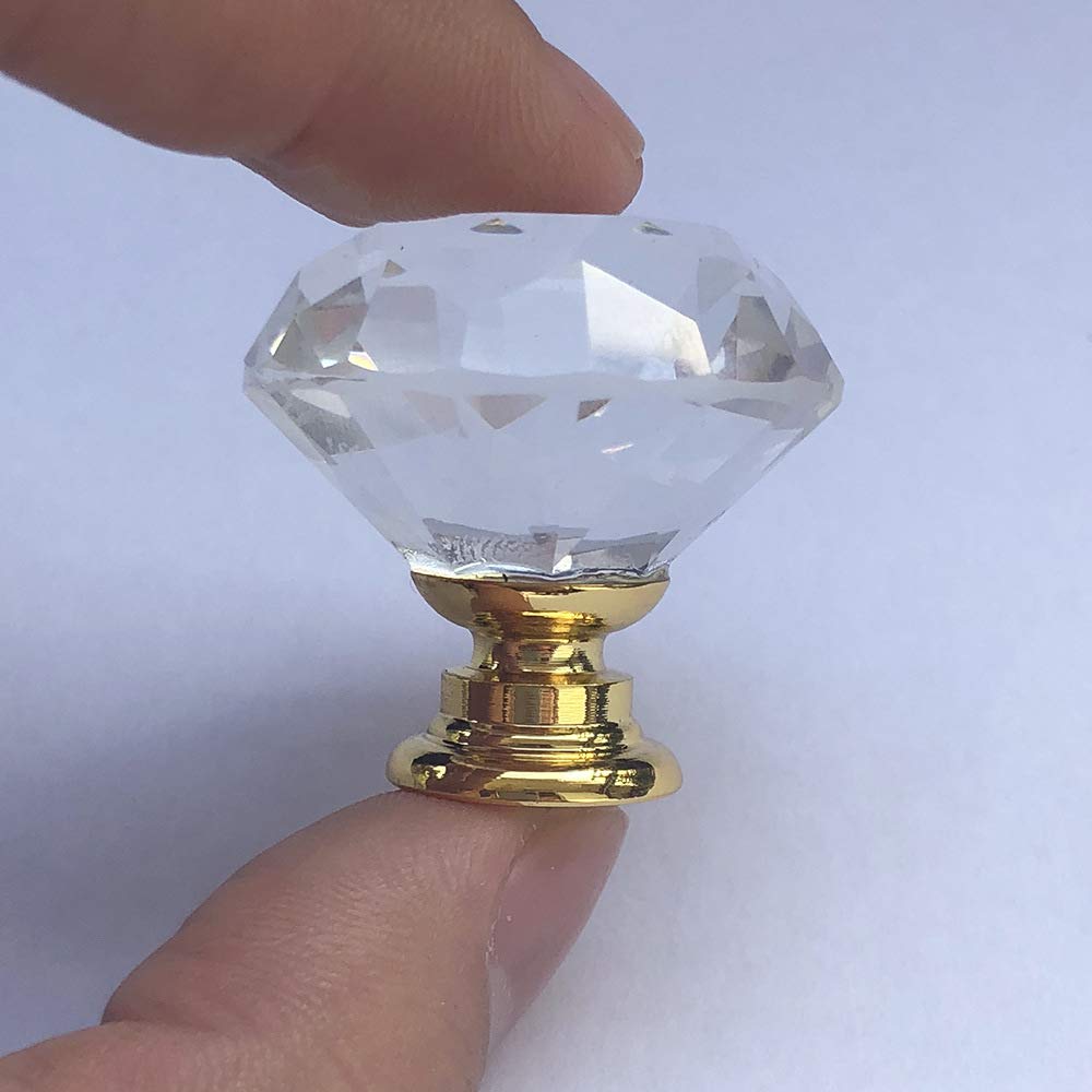 Kommode Mobelknopfe, Kristall Knopf 10 Stuck 30mm Knopfe mit Kristallknopf fur Buromobel