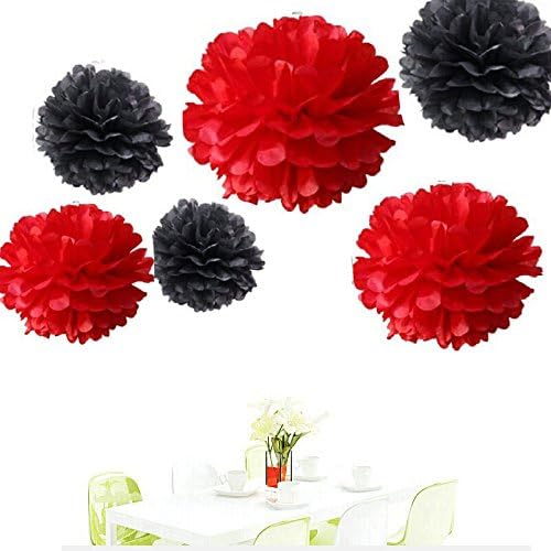 Since®12 Pcs of 8" 10" 14" 3 Colors Mixed Black and Red
