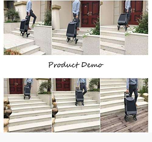 Einkaufstrolley Einkaufswagen Tragbarer Einkaufswagen Faltbarer Leichter Einkaufswagen Home Lebensmitteleinkaufswagen… – Bild 7