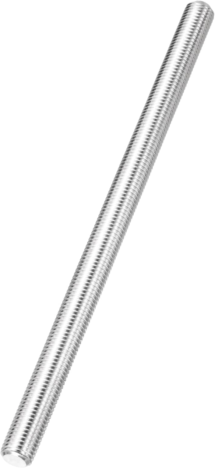 sourcing map Fully Threaded Rod, M12 x 1.5mm Pitch 304 Stainless Steel Right Hand Fine Threads Studs, 200mm/8" Long Threaded Screw Rods Fasteners for Anchors Bolts Hangers Clamps U Bolts