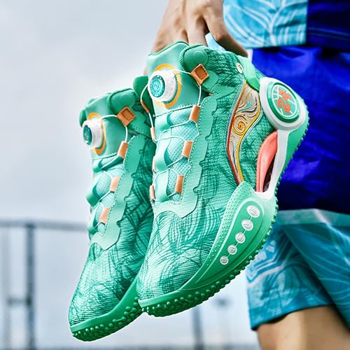 Image of Men's High-Top Basketball Shoes Anti-Slip and Wear-Resistant Soles Running Shoes Graffiti Design Fashionable Sports Shoes