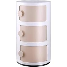 Mueble de dormitorio, mesita de noche redonda, armario de juguetes de pl stico multicapa, ideal para sala de estar y dormitorio, mesa auxiliar multifuncional color 61 cm