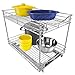 Lynk Professional Double Drawer Pull Out Two Tier Sliding Under Cabinet Organizer, 14w x 21d x 16h -inch, Chrome