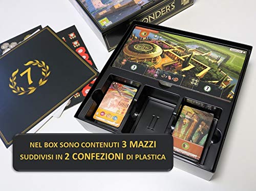 Asmodee: 7 Wonders, Juego de Mesa, 3-7 Jugadores, 10+ años, edición en Italiano