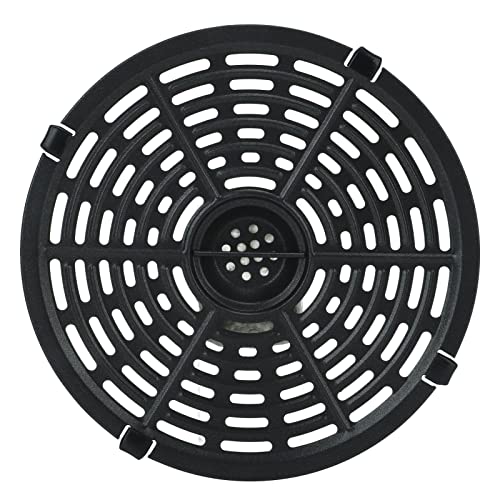 Placa crujiente de reemplazo de freidora de aire, 20 cm de 7.9 pulgadas de parrilla redonda de parrilla sin barra de recubrimiento de freidora