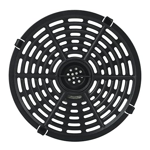 Panela de grelha para fritadeira de ar de 7,9 polegadas, acessórios de peças de rack de bandeja de substituição de fritadeira de ar antiaderente redonda, placa de grelha mais nítida para fritadeira de