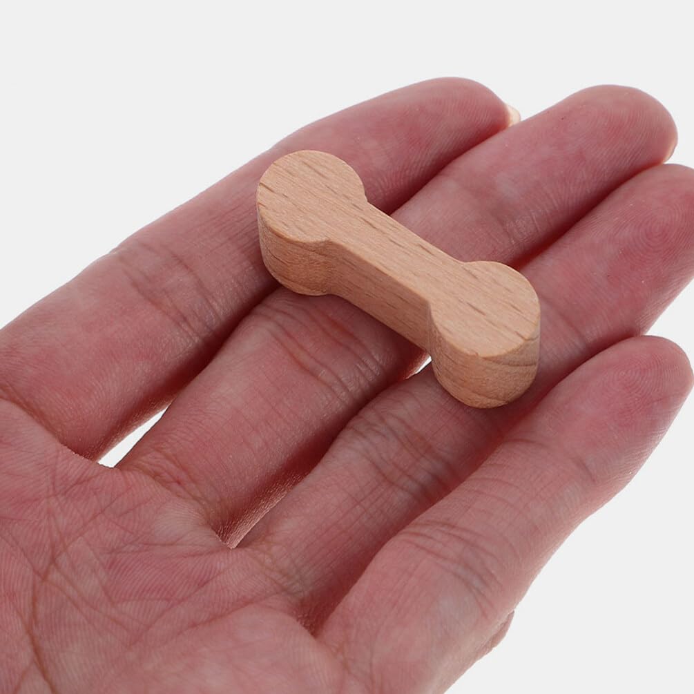 JOINPAYA Train Track Connectors 20pcs Wooden Bone Shape Connectors Train Tracks Compatible for DIY Boys and Girls Play