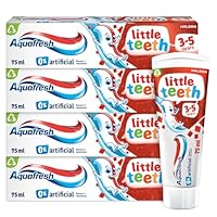 Aquafresh Little Teeth 3-5 Years, Kids Toothpaste, Gently Strengthens and Protects Little Teeth, Multipack 4 x 75ml