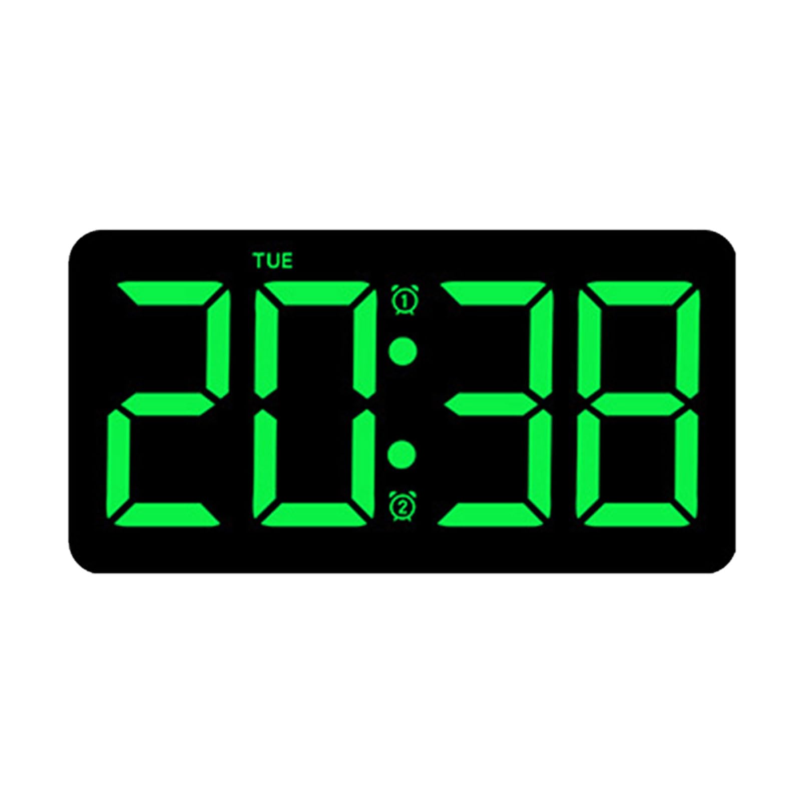 Buxuaaaa Large Digital Clocks Multiple Function Alarm Clock with Date/Temperature Display Large Screen for Bedroom Study Alarm Clock