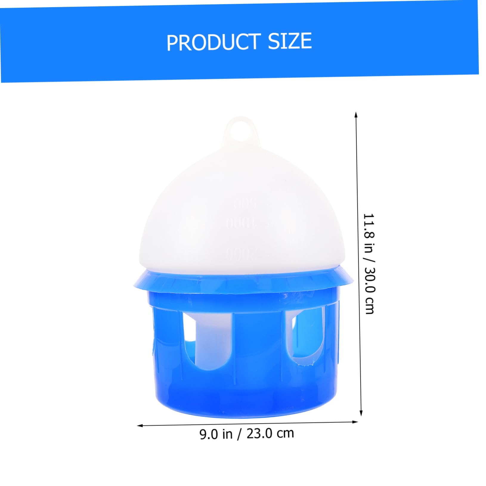 Abreuvoir Automatique pour Pigeons et Colombes 4l en Plastique Bleu | Amovible, Facile à Nettoyer, Design Robuste, Forme Ronde, Usage pour Oiseaux Domestiques