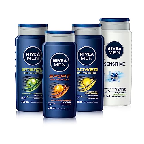Nivea Men Power Fresh Duschgel für Männer (400 ml, 6 Stück)