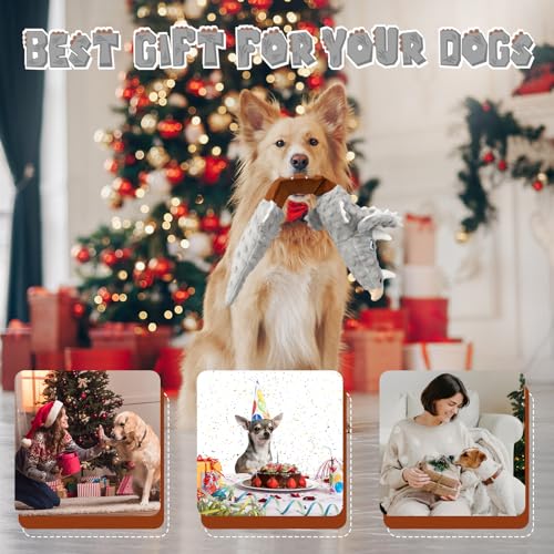 ROSAUI Hundespielzeug für große Hunde, großes interaktives Hunde Spielzeug, quietschendes Hundespielzeug Dinosaurier, Plüsch Hunde Spielzeug für kleine, mittlere und große Hunde.