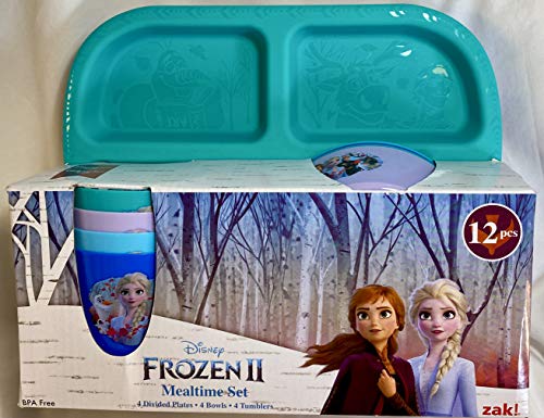 Disney Frozen II Mealime Set 4 Plates - 4 Bowls - 4 Tumblers