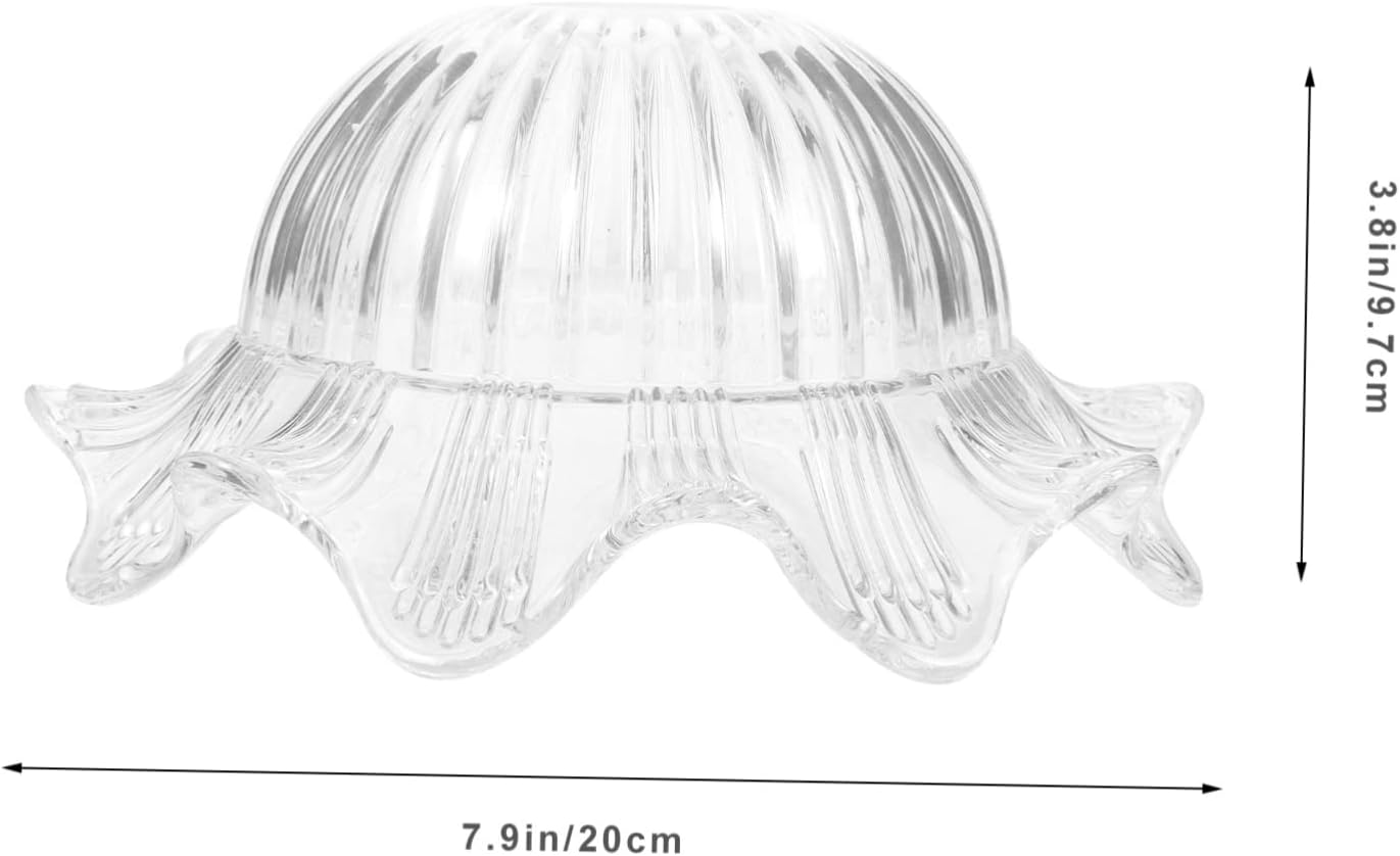 Gadpiparty Pendant Light Shade Diameter Beveled Design for Chandelier Wall Sconce Replacement for Indoor Lighting Durable High-grade Glass with Stripe Pattern