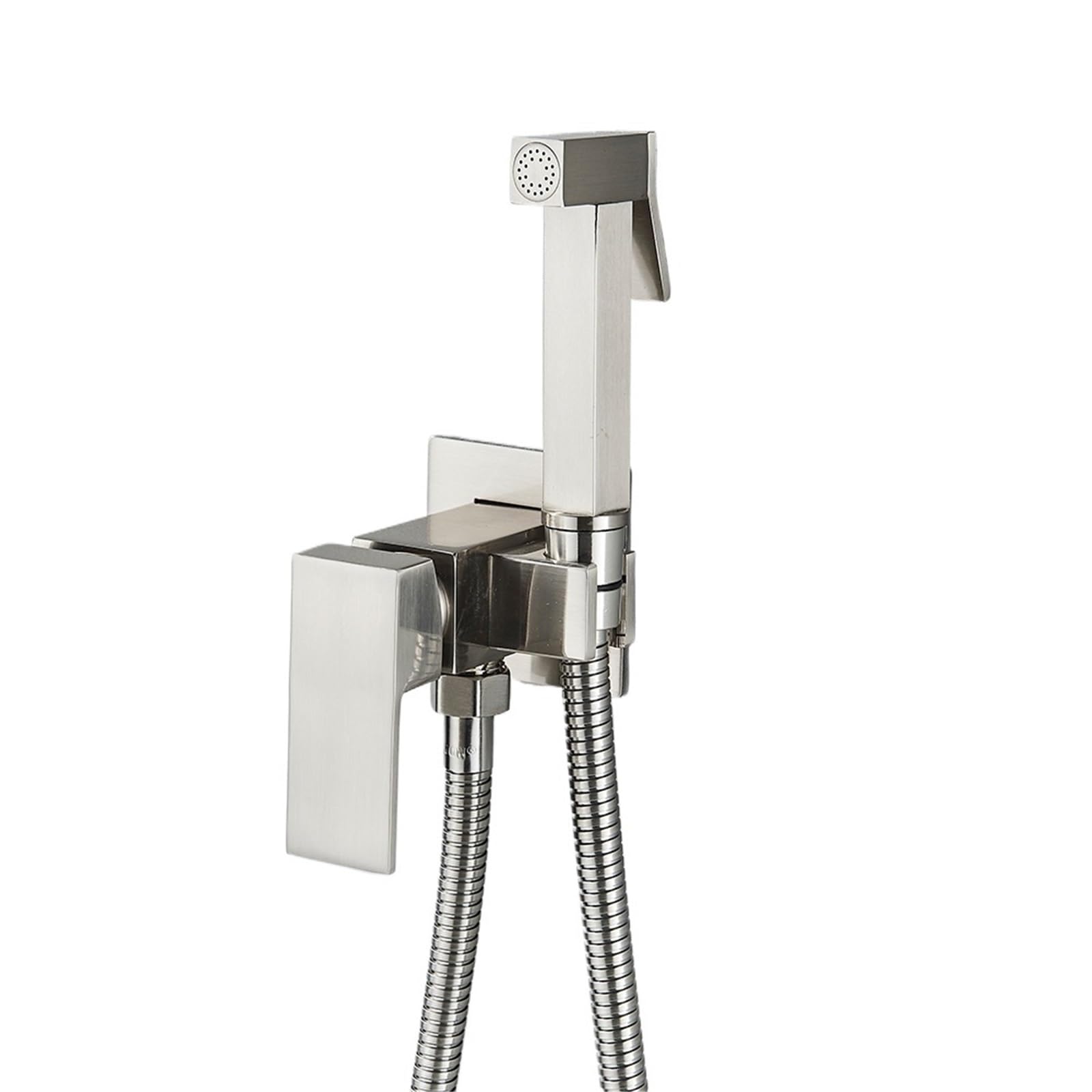 ZYCHSJXA Matte Black Bidet Shower Faucets Brass Hygienic Spray Airbrush Tap Hot and Cold Water Mixer Toilet(Brushed Nickel)