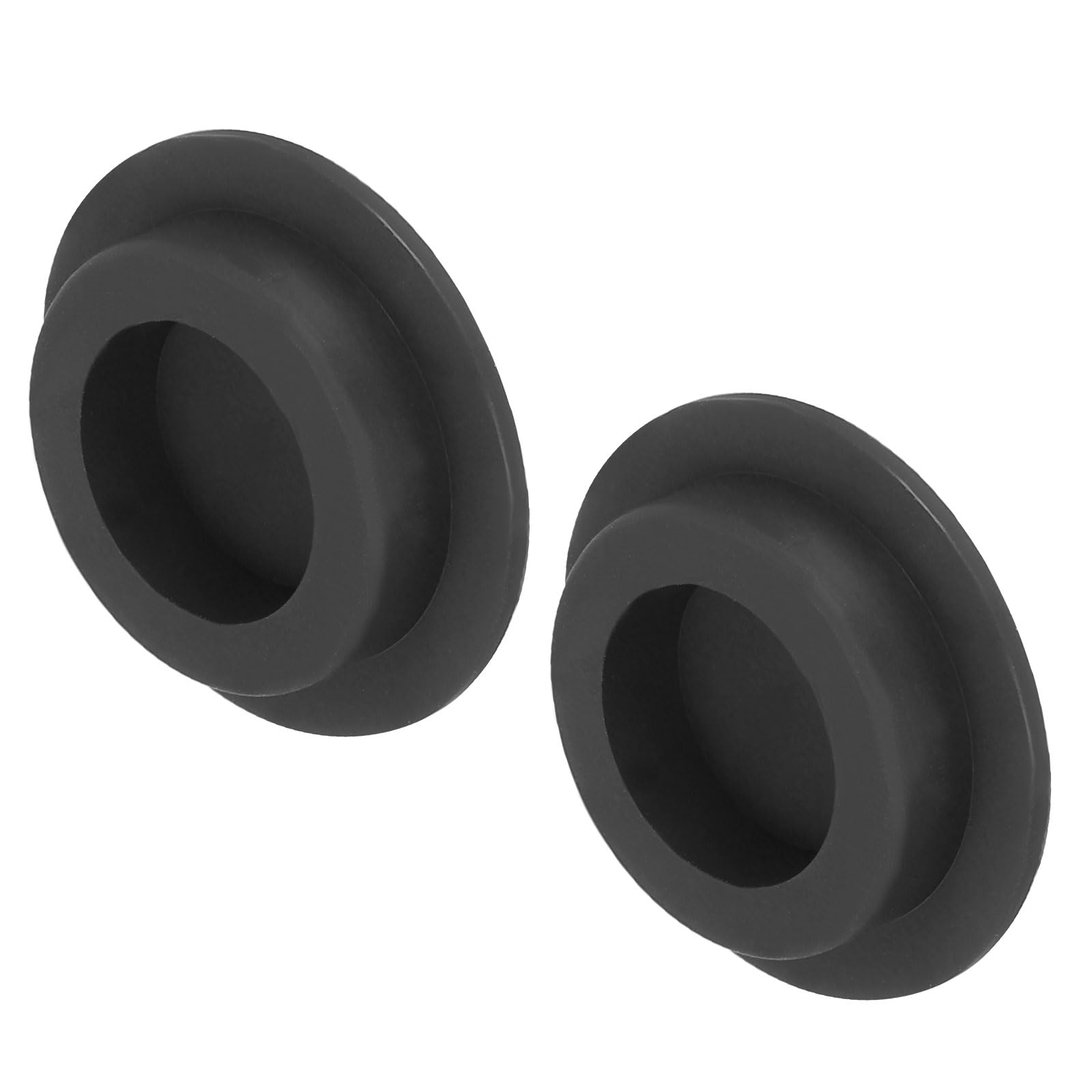UXCELL High Temp Silicone T-Shaped Rubber Stopper Hole Plugs - 30mm Dia, Pack of 2 (OD 40mm) - Black, Waterproof, Sealing - For Powder Coating &amp; Plating