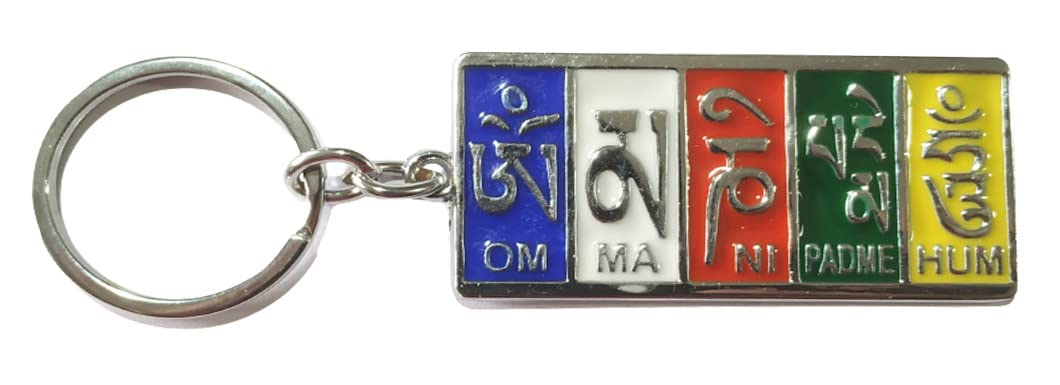 Omini Man Key Chain Metal Om Mani Padme Hum Key Chain (Multicolour) : Amazon.in: Bags ...
