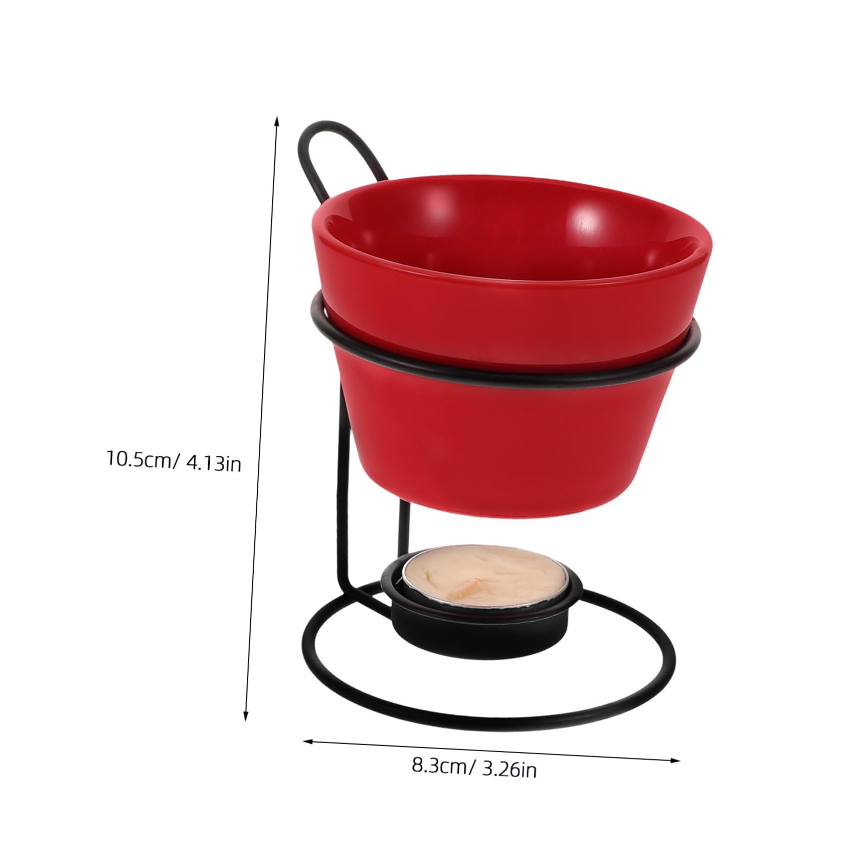 Mikinona Ceramic Butter Warmers for Seafood 2 Sets Cheese Fondue Set Melting Pot and Iron Rack