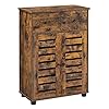 VASAGLE dressoir, badkamermeubel met lade, badkamermeubel, 2 lamellaire deuren, opbergkast, verstelbare plank, voor…